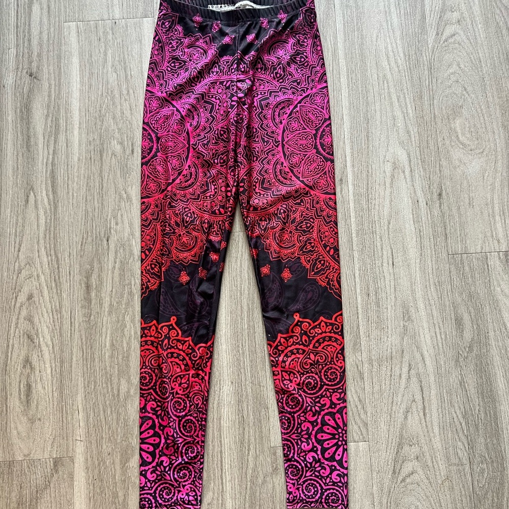 Pink, Red, and Black Leggings / Yoga Pants NWOT